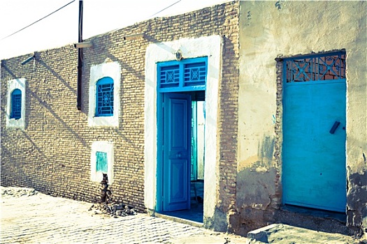 传统,入口,门,房子,突尼斯