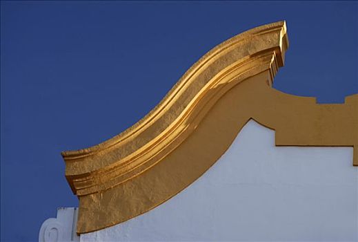 黄色,装饰,屋顶,教堂,蓝天,科多巴,安达卢西亚,西班牙,欧洲