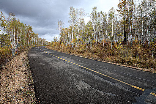 笔直,道路,远景