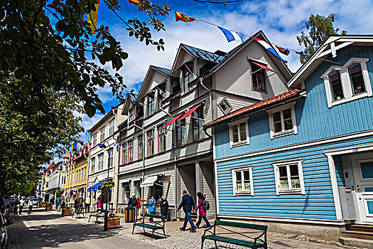 街景,瓦克斯霍尔姆,靠近,斯德哥尔摩,瑞典