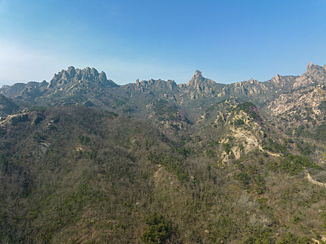 山东省青岛大珠山景区航拍图片