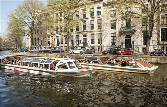 游客,船,阿姆斯特丹