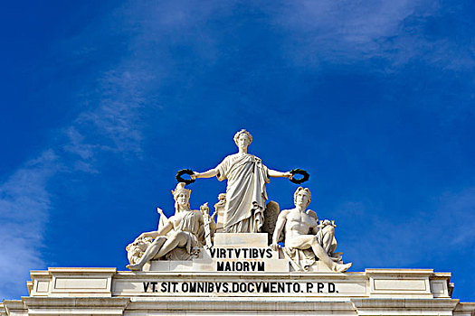 奥古斯塔拱门,凯旋门,里斯本,葡萄牙,欧洲