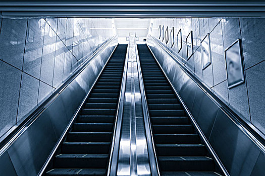 现代自动扶梯在商场
