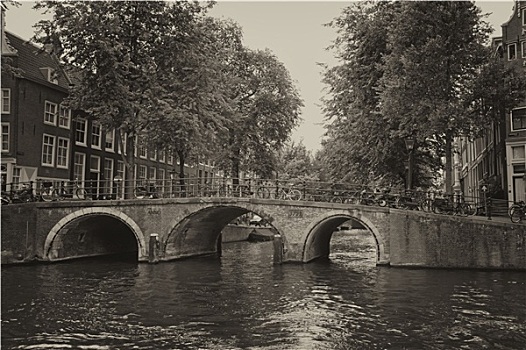 旧式,照片,阿姆斯特丹,荷兰