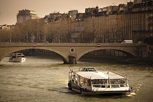 船,塞纳河,巴黎,法国