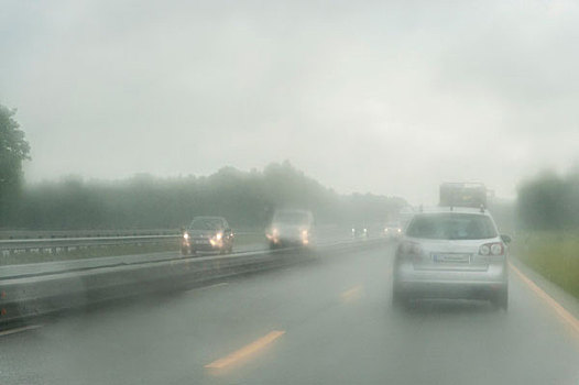风景,挡风玻璃,汽车,驾驶,公路,雨,下萨克森,德国,欧洲