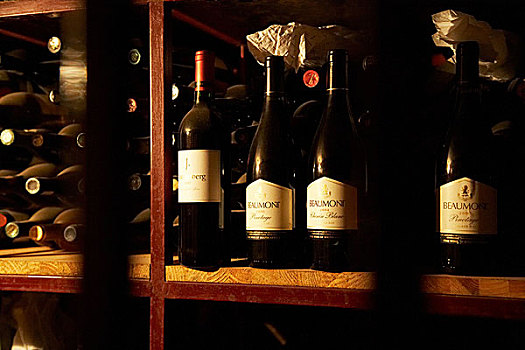 葡萄酒瓶,木质,架子,葡萄酒厂,南非