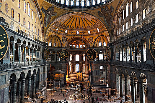 室内,圣索菲亚教堂,博物馆,伊斯坦布尔,土耳其