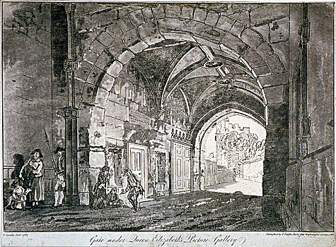 大门,女王,画廊,温莎城堡,伯克郡,1812年,艺术家