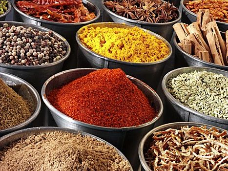 种类,调味品,金属,餐具,印度