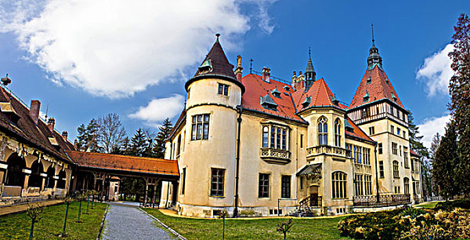 城堡,全景,克罗地亚