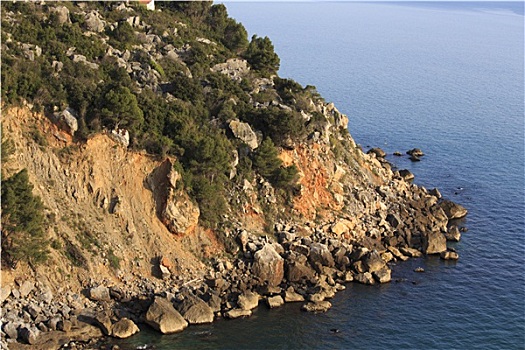 岩石,海岸线,利古里亚,意大利