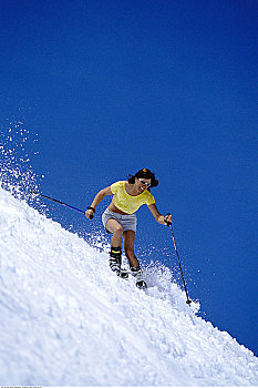 女人,高山滑雪