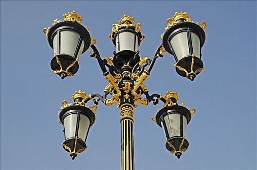 金色,装饰,街道,灯笼,路灯,马德里皇宫,皇宫,马德里,西班牙,欧洲