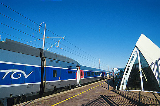 高速火车,车站,阿维尼翁,沃克吕兹省,普罗旺斯,法国