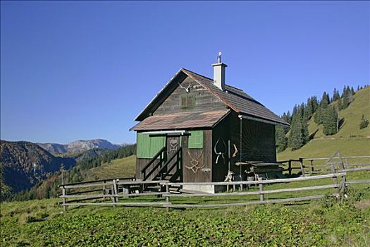 木屋,高山,施蒂里亚,奥地利