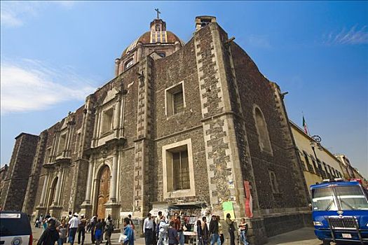 游客,正面,大教堂,神圣,墨西哥城,墨西哥