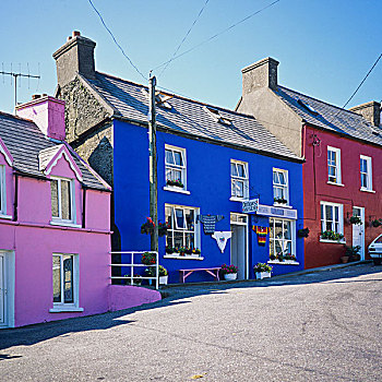 涂绘,房子,半岛,科克郡,爱尔兰