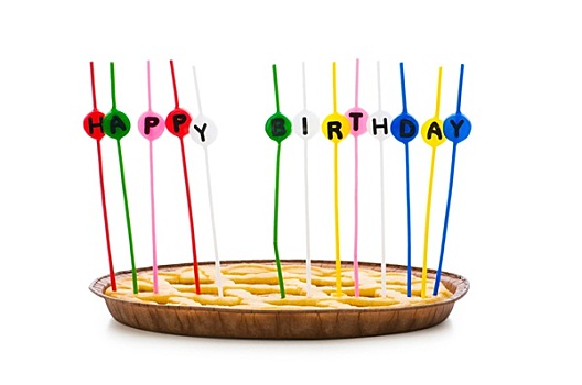 生日快乐,蜡烛,馅饼