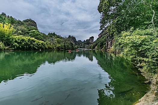 福建省武夷山国家风景名胜区丹霞地貌自然风光