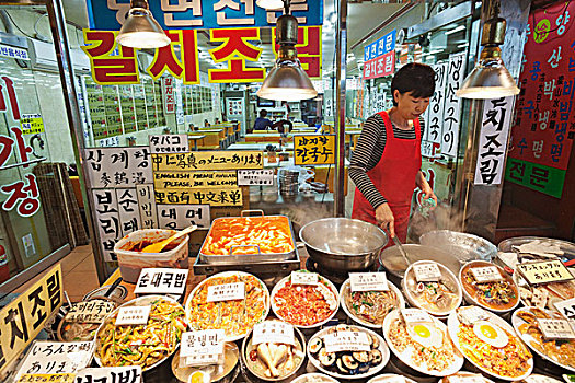 韩国,首尔,餐馆