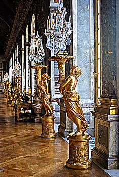 法国巴黎凡尔赛宫,世界文化遗产,内景