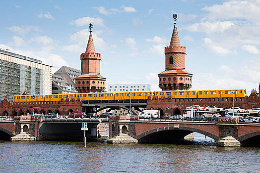地铁,桥,柏林,德国,欧洲