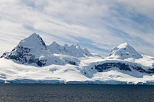 雪山,雷麥瑞海峽,南極半島,南極