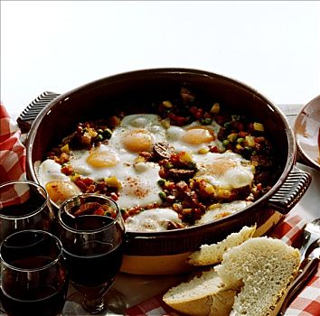 弗拉明戈,蛋,蔬菜,安达卢西亚,西班牙