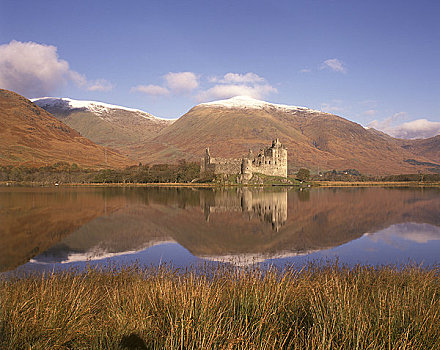 苏格兰,阿盖尔郡,奥尔湖,风景,水,城堡