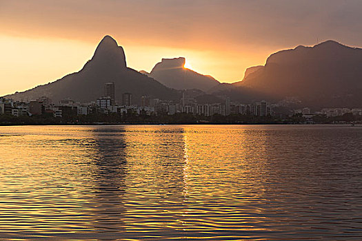黄昏,里约热内卢,巴西