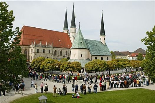 朝圣,环绕,小教堂,上巴伐利亚,巴伐利亚,德国,欧洲