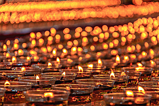 大量,小,蜡烛,纪念,宗教节日