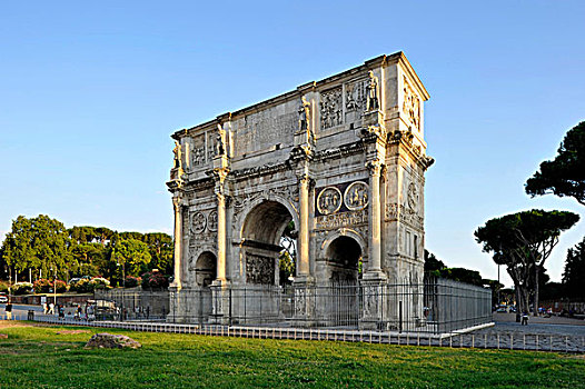 君士坦丁凯旋门,广场,罗马圆形大剧场,罗马,拉齐奥,意大利,欧洲