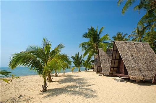 海滩小屋,海滩,苏梅岛,泰国