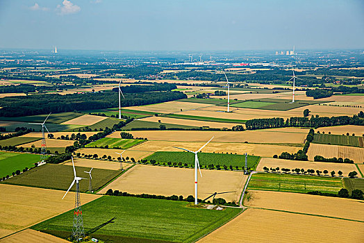 地点,农业,替代能源,风能,风轮机,西部,北莱茵威斯特伐利亚,德国