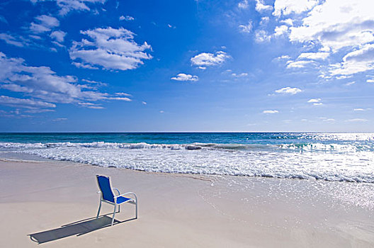 沙滩椅,阳光,海滩,墨西哥