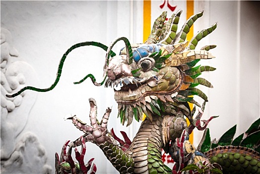 龙,雕塑,白色背景,背景,越南,亚洲