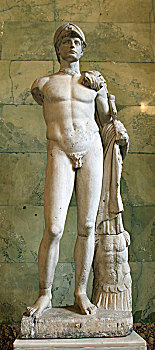 雕塑,罗马人,英雄,一世纪,艺术家,未知