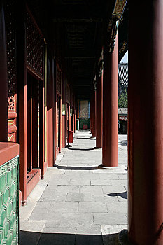 北京雍和宫走廊
