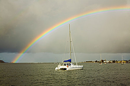 彩虹,上方,湾,澳大利亚