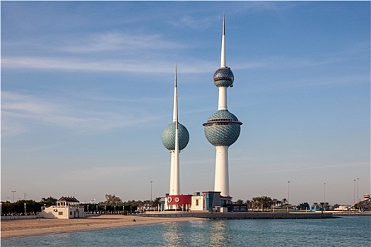 科威特,塔,最好,地标,科威特城,中东
