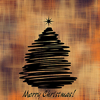 艺术,圣诞节,黑色,树,黄金,米色,橙色,褐色背景
