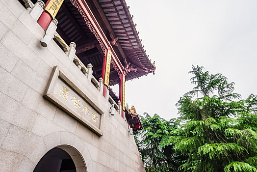 中国江苏南京雨花台的雨花阁园林古建筑