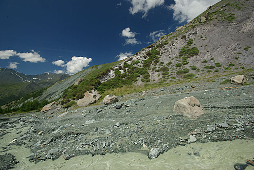 山景,高地,山峰,峡谷,山谷,石头,斜坡