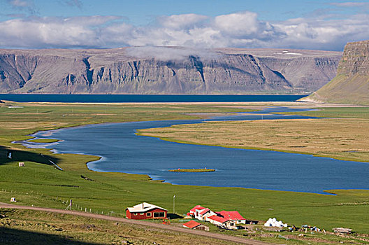 乡村,海边,冰岛