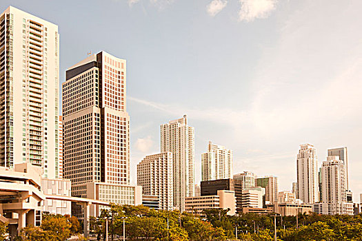 市区,摩天大楼,迈阿密,佛罗里达,美国