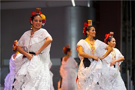 女性,墨西哥人,民俗,舞者,白色长裙,美女
