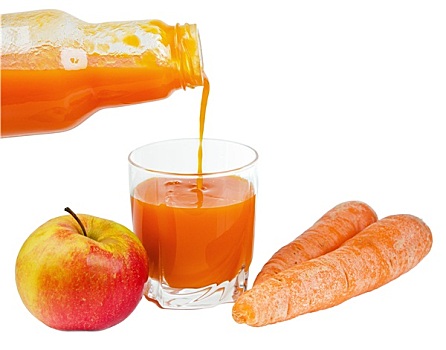 瓶子,胡萝卜,果汁,苹果